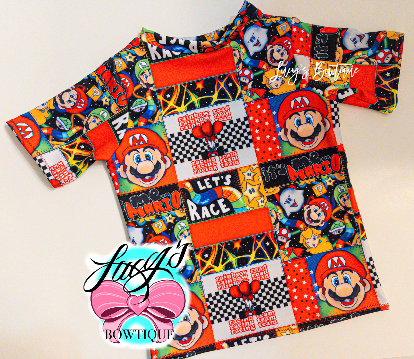 3t Mario swim tee